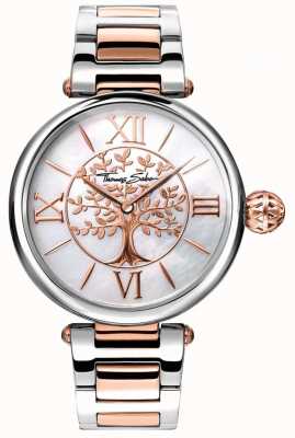 Thomas Sabo Damski zegarek glam and soul karma w kolorze różowego złota i srebra WA0315-272-213-38