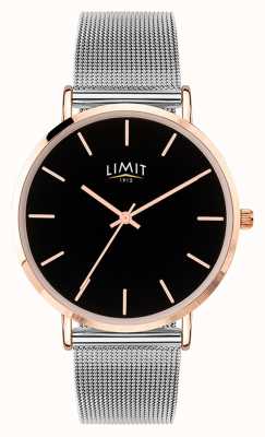 Limit Nowoczesny męski zegarek z czarną tarczą ze stali nierdzewnej 6308.37