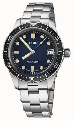 ORIS Divers sześćdziesiąt pięć automatycznych (36 mm) niebieska tarcza / bransoleta ze stali nierdzewnej 01 733 7747 4055-07 8 17 18