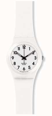 Swatch | oryginalny gent | tylko biały miękki zegarek | SO28W107-S14