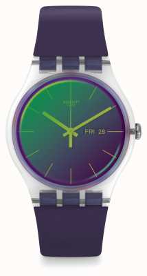 Swatch | nowy pan | zegarek polarowo-fioletowy | SO29K703