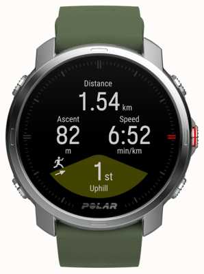 Polar Grit x gps outdoorowy multisportowy zegarek treningowy zielony i srebrny (ml) 90081737