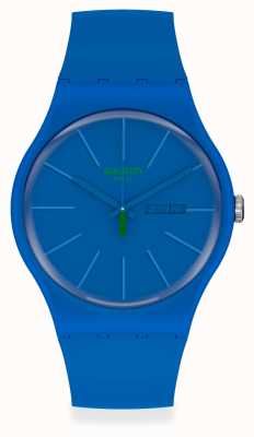 Swatch Beltempo | niebieski pasek z tworzywa sztucznego | niebieska tarcza SO29N700