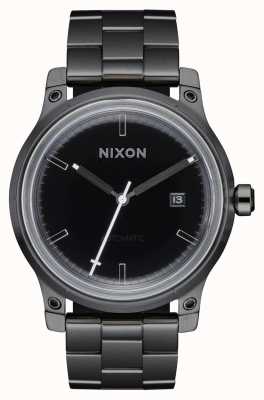Nixon Piąty element | czarny / brąz | bransoleta ze stali czarnej ip A1294-1420-00