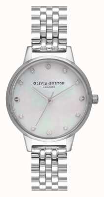 Olivia Burton | klasyka | bransoleta ze stali nierdzewnej | tarcza z masy perłowej | OB16SE09