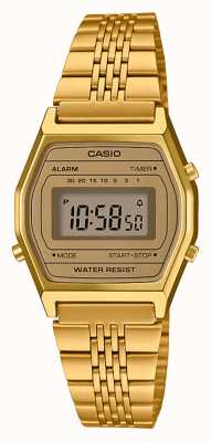 Casio Vintage złoty zegarek cyfrowy z żywicy LA690WEGA-9EF