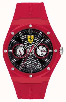Scuderia Ferrari Aspiracja | czerwony silikonowy pasek | czarna tarcza 0830786