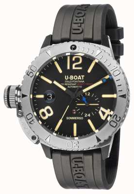 U-Boat Sommerso | zegarek z czarnym gumowym paskiem 9007/A
