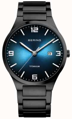 Bering Męski, czarny, platerowany tytanowy zegarek 15240-727