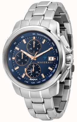 Maserati Solarny męski zegarek z niebieską tarczą Successo! R8873645004