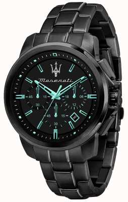 Maserati Successo edycja aqua czarny platerowany zegarek R8873644003
