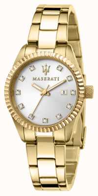 Maserati Pozłacany zegarek damski R8853100506