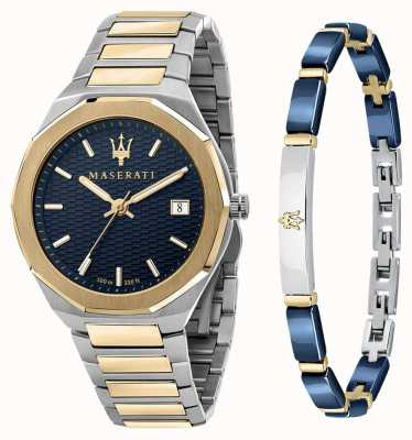 Maserati Zegarek i bransoletka dla mężczyzn Stile 3h 3 R8853142008