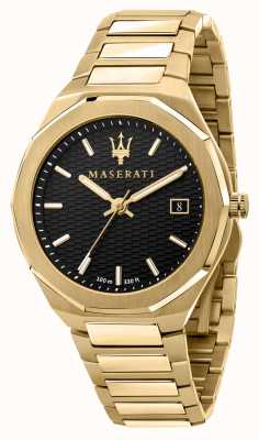 Maserati Męski, pozłacany zegarek 3h z danymi R8853142004