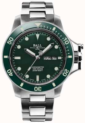 Ball Watch Company Męska, inżynierska, oryginalna, zielona tarcza (43 mm) z węglowodorów DM2218B-S2CJ-GR