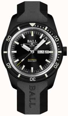 Ball Watch Company Skórzany pasek z czarnej gumy DM3208B-P4-BK