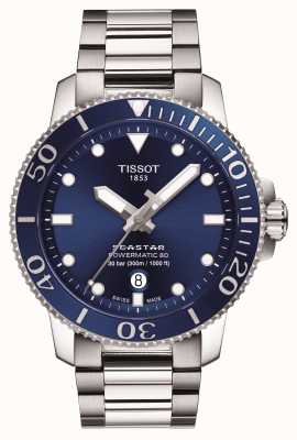 Tissot Seastar 1000 powermatic 80 niebieska tarcza T1204071104103