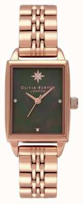 Olivia Burton Niebiański zegarek z prostokątną tarczą z gwiazdą północną OB16GD80