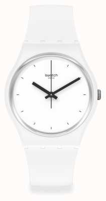 Swatch Think time biały bioceramiczny zegarek SO31W100