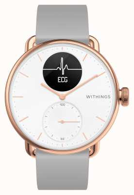 Withings Scanwatch 38mm hybrydowy smartwatch w kolorze różowego złota z EKG HWA09-MODEL 5-ALL-INT