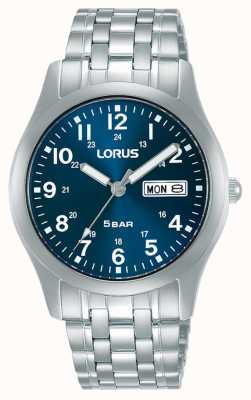 Lorus Klasyczny zegarek kwarcowy 38 mm z niebieską tarczą RXN77DX9