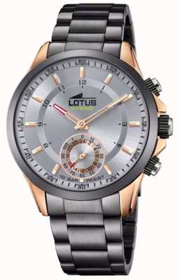 Lotus Smartwatch z połączeniem hybrydowym | szare i różowe złoto | szara bransoletka ze stali nierdzewnej L18808/1