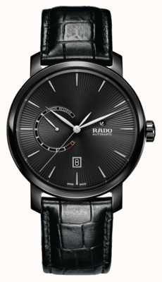 RADO Czarny monochromatyczny zegarek Diamaster z automatyczną rezerwą chodu R14137156