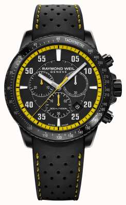 Raymond Weil Męski zegarek chronograf czarno-żółty tango 300 8570-BKR-05275