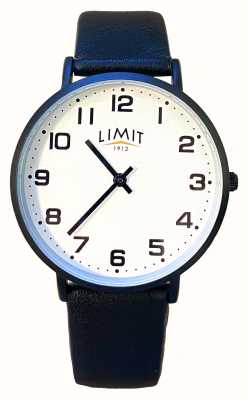 Limit Klasyczna biała tarcza/czarny skórzany zegarek 5800.01