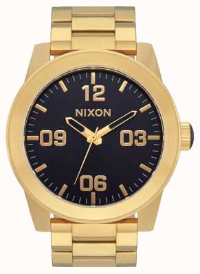 Nixon Korporalny zegarek ze stali szlachetnej w kolorze złotym/indygo A346-2033-00