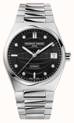 Frederique Constant Highlife damski automatyczny zegarek ze stali nierdzewnej z czarną tarczą FC-303BD2NH6B