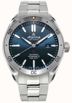 Alpina Automatyczny zegarek Alpiner 4 z niebieską tarczą | bransoletka ze stali nierdzewnej AL-525NS5AQ6B
