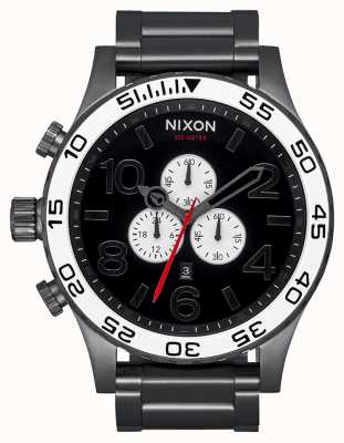 Nixon 51-30 chrono | bransoleta ze stali brązu | biała ramka A083-5001-00