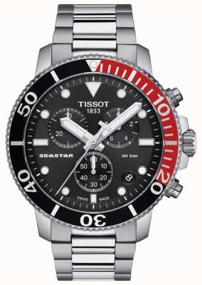 Tissot Seastar 1000 | chronograf | czarna tarcza | Stal nierdzewna T1204171105101