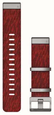 Garmin Tylko pasek Quickfit Marq 22 mm, nylonowy pasek o splocie żakardowym tylko w kolorze czerwonym 010-12738-22