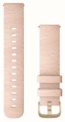 Garmin Pasek z mechanizmem szybkiego uwalniania (20 mm) z plecionego nylonu w kolorze pudrowego różu / elementy w kolorze jasnego złota — tylko pasek 010-12924-12