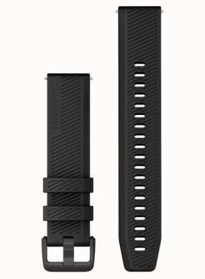 Garmin Pasek szybkiego uwalniania (20 mm) czarny silikon / czarne elementy ze stali nierdzewnej — tylko pasek 010-12926-00