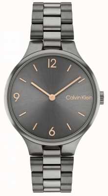 Calvin Klein Szara tarcza | pvd | połączony zegarek z bransoletką 25200130