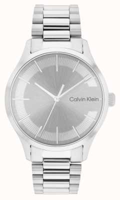 Calvin Klein Srebrna tarcza | bransoletka z siatki ze stali nierdzewnej 25200036