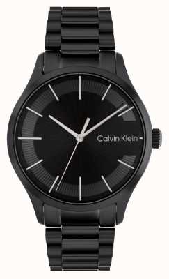 Calvin Klein Czarna tarcza | czarna bransoletka ze stali nierdzewnej 25200040