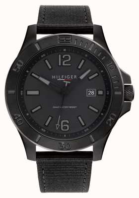 Tommy Hilfiger Czarny monochromatyczny zegarek Ryan 1791993