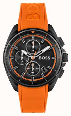 BOSS Volane | czarna tarcza chronografu | pomarańczowy pasek silikonowy 1513957