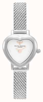 Olivia Burton Przeznaczona do pszczół w kształcie serca bransoletka z siatki OB16MC74