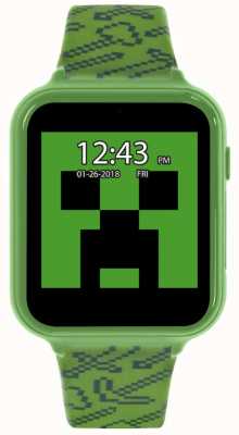 Minecraft Interaktywny zegarek z zielonym silikonowym paskiem (tylko w języku angielskim). MIN4045ARG