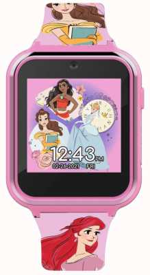 Disney Silikonowy interaktywny zegarek w kolorze różowym księżniczki (tylko w języku angielskim). PN4395