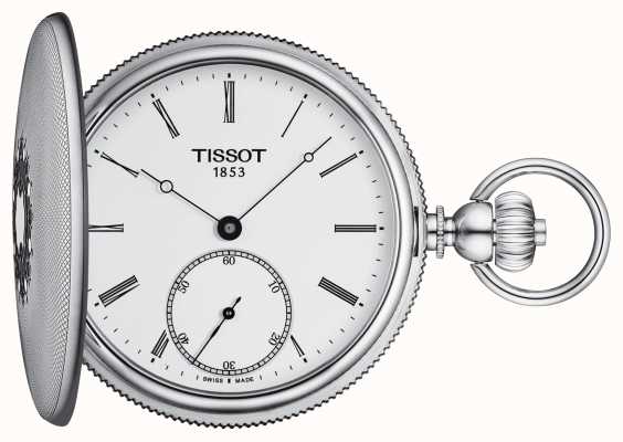 Tissot Mechaniczny grawerowany pełny zegarek myśliwski Savonnette T8674051901300