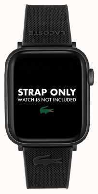Lacoste Pasek do zegarka Apple (42/44mm) czarny silikon 2050009