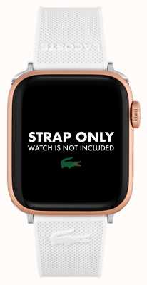Lacoste Pasek do zegarka Apple (38/40mm) biały silikon 2050006
