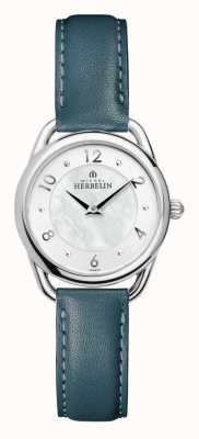 Herbelin Damski zegarek Equinox z niebieskim skórzanym paskiem 17497AP29BV