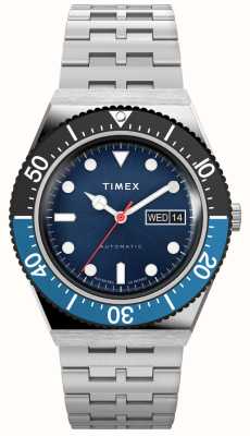 Timex M79 automatyczny czarno-niebieski zegarek z ramką TW2V25100